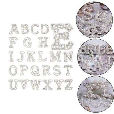 Pearl Letters Clothes Letter Alphabet Embroidery Sparkle