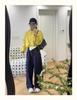 Women's European-Style Hooded Double-Zipper Windbreaker Jacket 2025 Spring - Loose Printed Petite Versatile Top