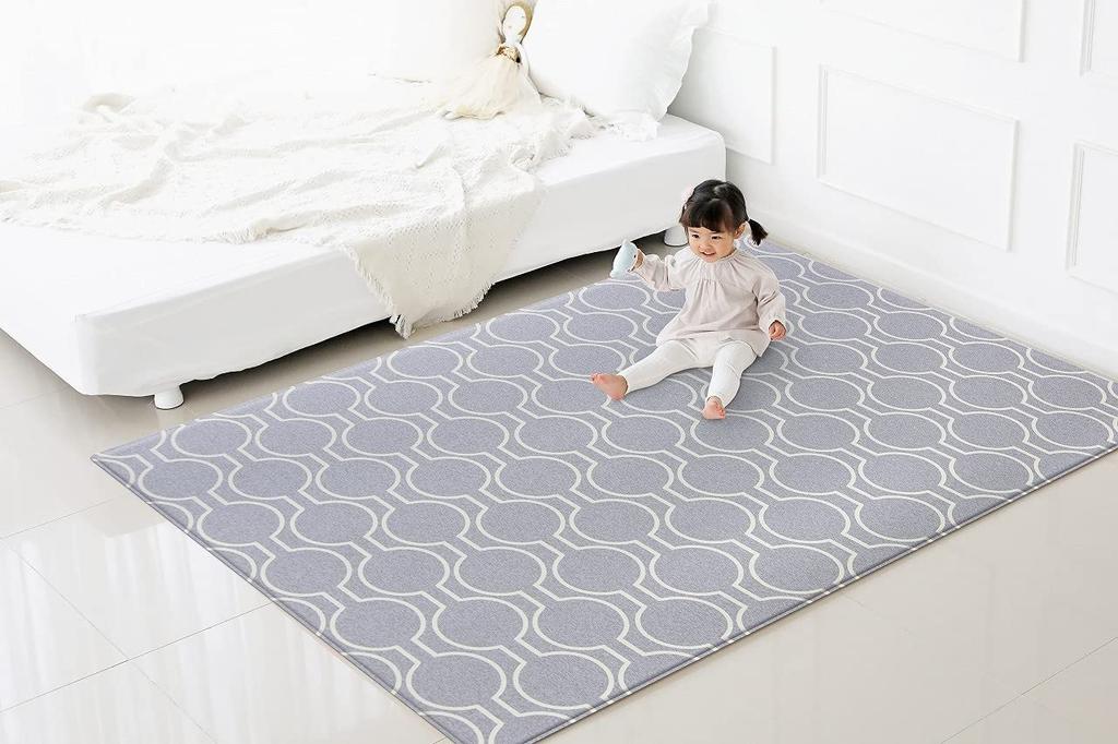 Little fluffy kids play Circle size M Princess, flame-retardant, reversible, mat, Raum,