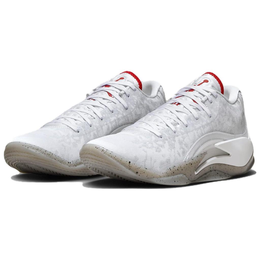 Air Jordan Zion 3 Fresh Paint Men Sneakers White University-Red Cement-Grey DR0675-106