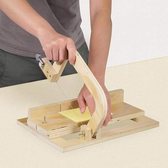 Wooden Soap Cutter Adjustable Single Wire Soap Slicer Professional Handmade