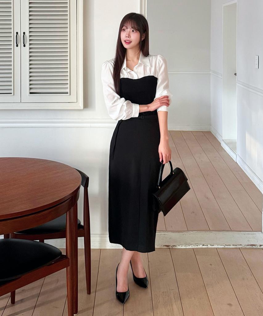 Roem Belted H-Line Long Skirt_Rmwhg12Rt2