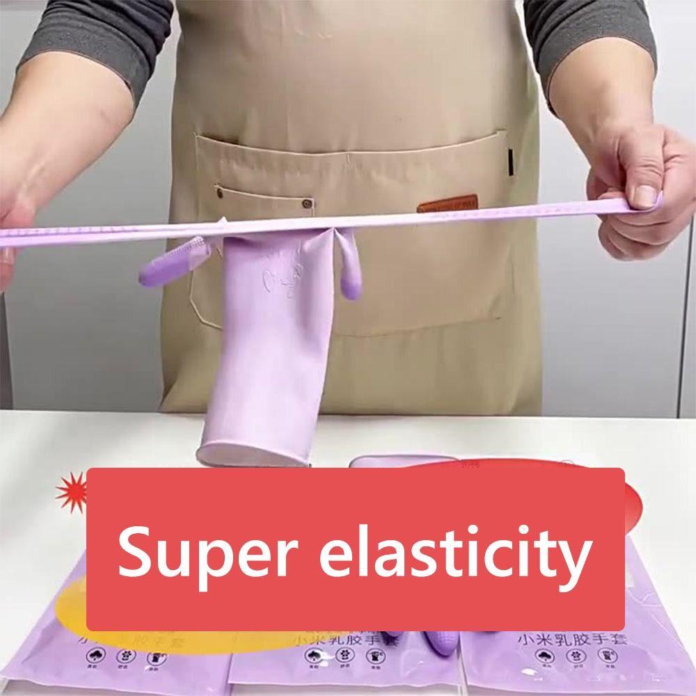 Waterproof Rubber Latex Gloves Extended Housework Glove New Cuffs Dishwashing Gloves