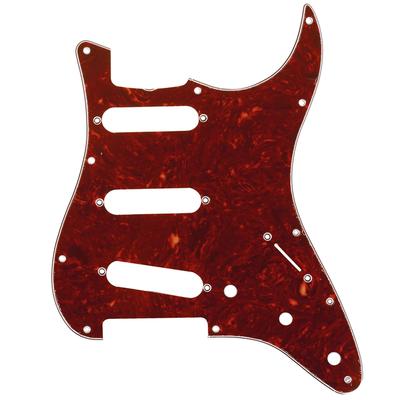 Musiclily Pro 11-Hole '62 Stratocaster Pickguard for American ST Stratocaster Electric Guitar, 4-Piece Brown Tortoiseshell