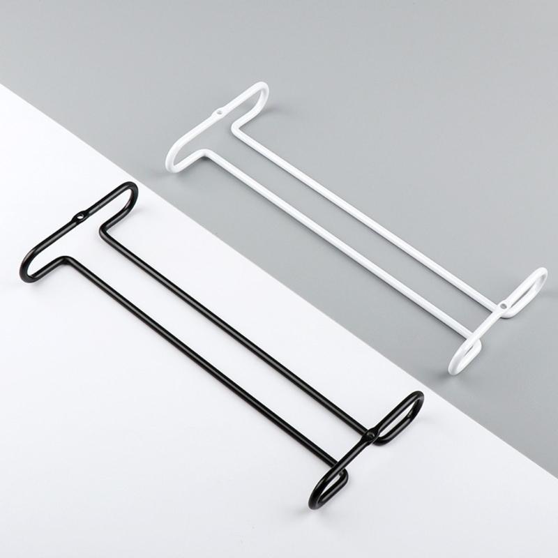 Modern Metal Wall Mounted Wine Glass Rack Space Saving Hanging Storage Under Cabinet Simple Installs For Kitchen Decors