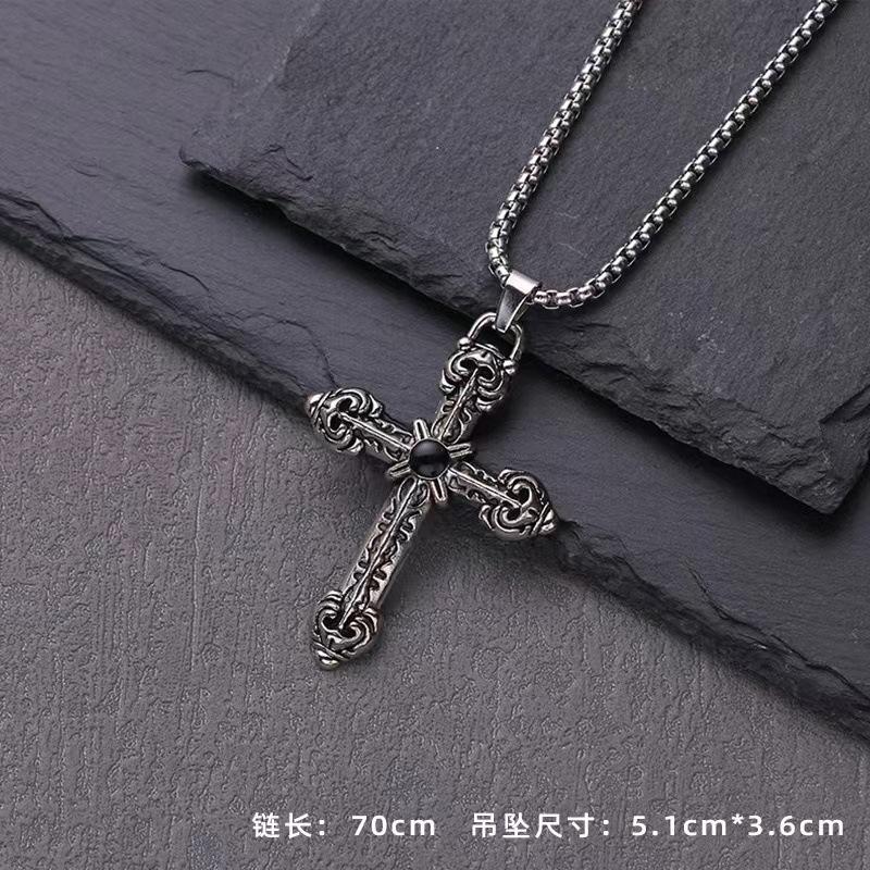 Europäischer und Amerikanischer Trend Einfache Hip-Hop Herren und Damen Anhänger Pullover Kette Halskette Anhänger