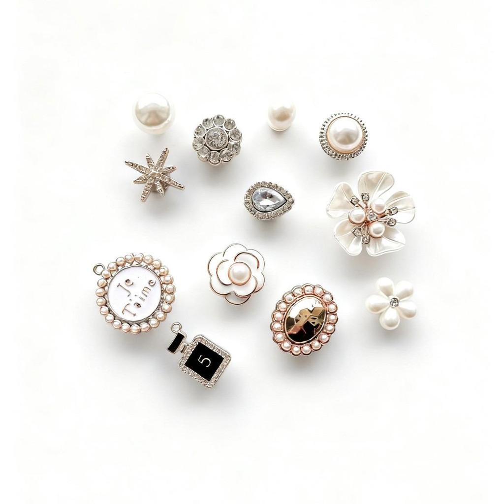 Exquisite DIY Sparkling Diamond Flower Buckles for Cross-Hole Shoes