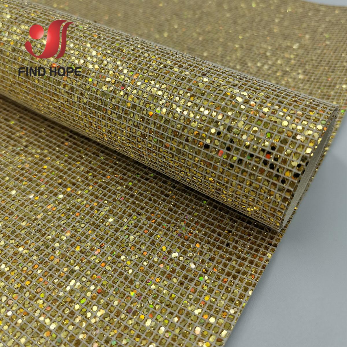 

Crystal Plaid Glitter Solid Color Faux Synthetic PU Leather Fabric DIY Sewing Handmade Bow Bag Craft Decor Material Sheets A5 20cm x 15cm