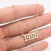 2025 Stainless Steel Year Necklace – Birthday Pendant, Bestie Gift, Versatile Slimming Chain