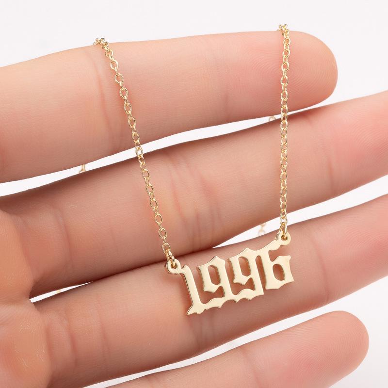 2025 Stainless Steel Year Necklace – Birthday Pendant, Bestie Gift, Versatile Slimming Chain