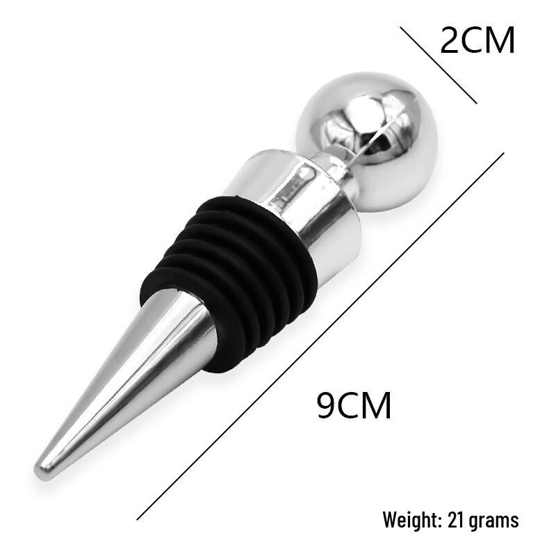 Zinc Alloy Silicone Red Wine Stopper (10-Pack)