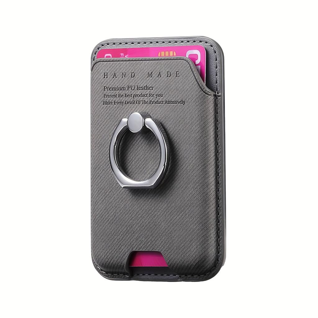Phone Card Holder Ring Stand Card Pouch Magnetic Cards Holder Magnetic Ring Suitable for Most Phone Models Universal For Magsafe
