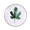 Green Plant Ceramic Plate Creative Cartoon Fruit Plate Household Western Steak Plate Ceramic Tableware