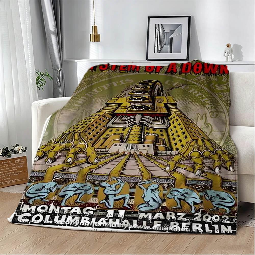 Singer S-System Band Of A D-Down Album Flannel Blanket Soft Throw Blanket Art For Home Decor Bedroom Bed Sofa Picnic Fans Gift