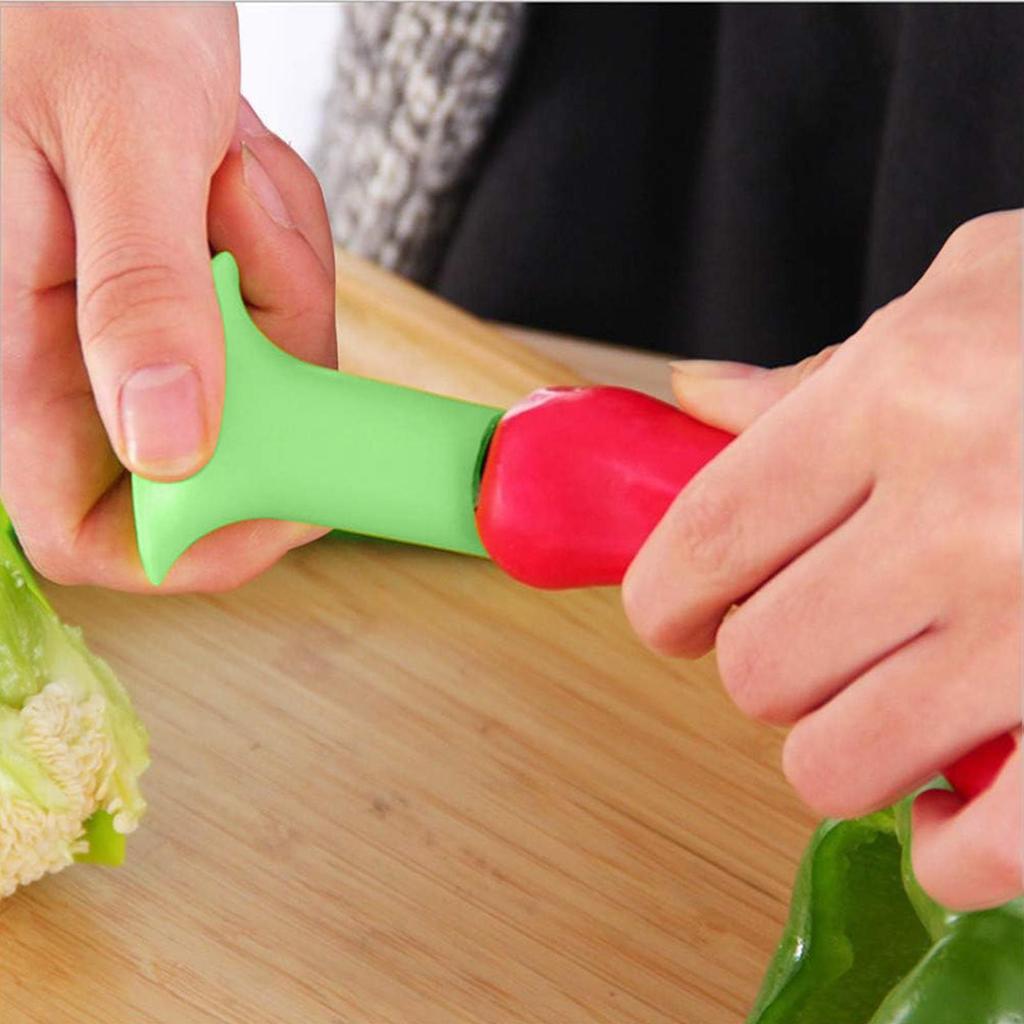 Obst Gemüse Kernentferner Paprika Chili Schneider Kernschneider Haushalt arbeitssparend praktisch Werkzeug Küche zweiteiliges Set