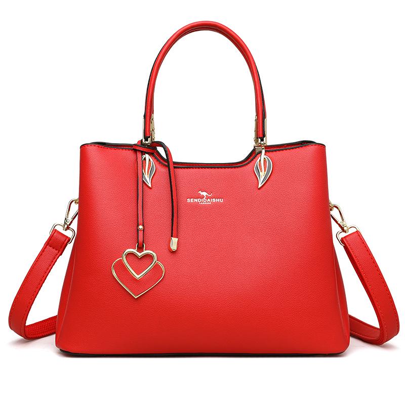 

Женская универсальная сумка через плечо Kangaroo 2025 из мягкой кожи китайский красный