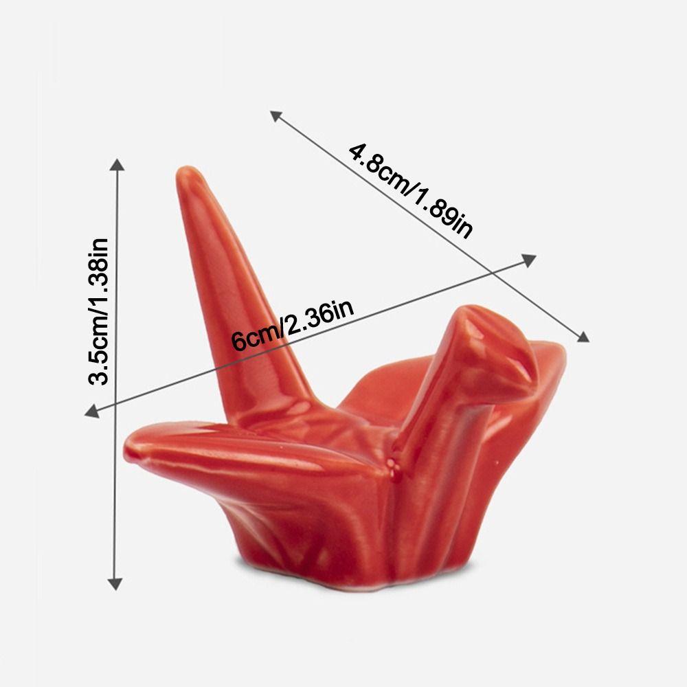 1pcs Desktop Decor Ornament Chopstick Holder Paper Crane Shape Chopsticks Pillow  Desktop