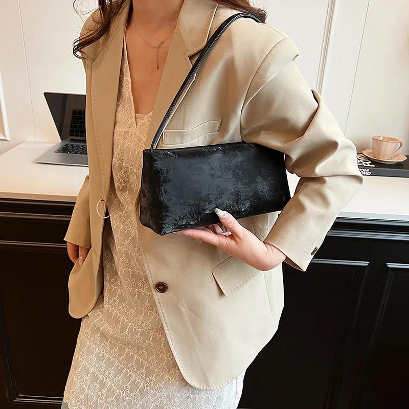 Design Square Underarm Shoulder Bag Women Small PU Leather 2025 New Trendy Crossbody Bag Female Handbags and Purses bolso mujer