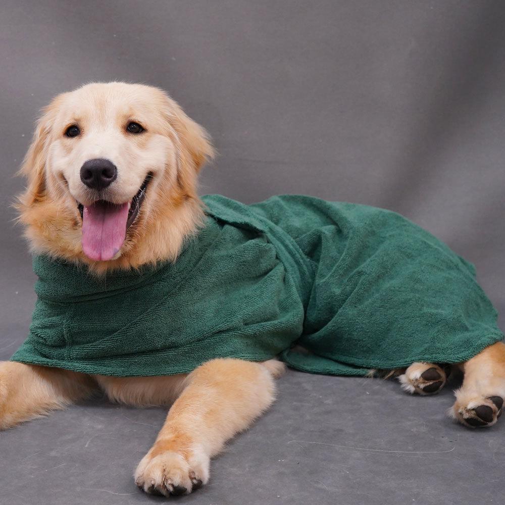 Pet it Large Dog Pet Bathrobe Quick Drying Dog Towel Microfiber Dog Clothes