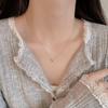 Exquisite Silver-Plated Pearl Necklace - Women's Summer Luxury Collarbone Chain
