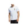 Adidas Printed Round Neck Short Sleeve T-Shirt Men Tops Blue HM6771