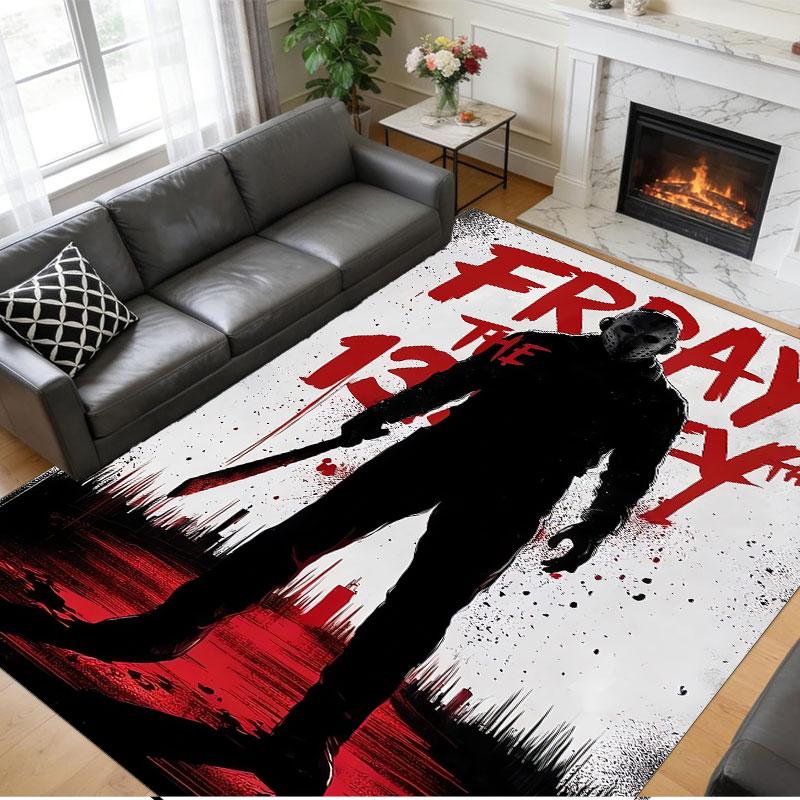 Crystal Velvet Rug Soft Non Slip Indoor Floor Mat Home DecorFriday the 13th Jason Voorhees