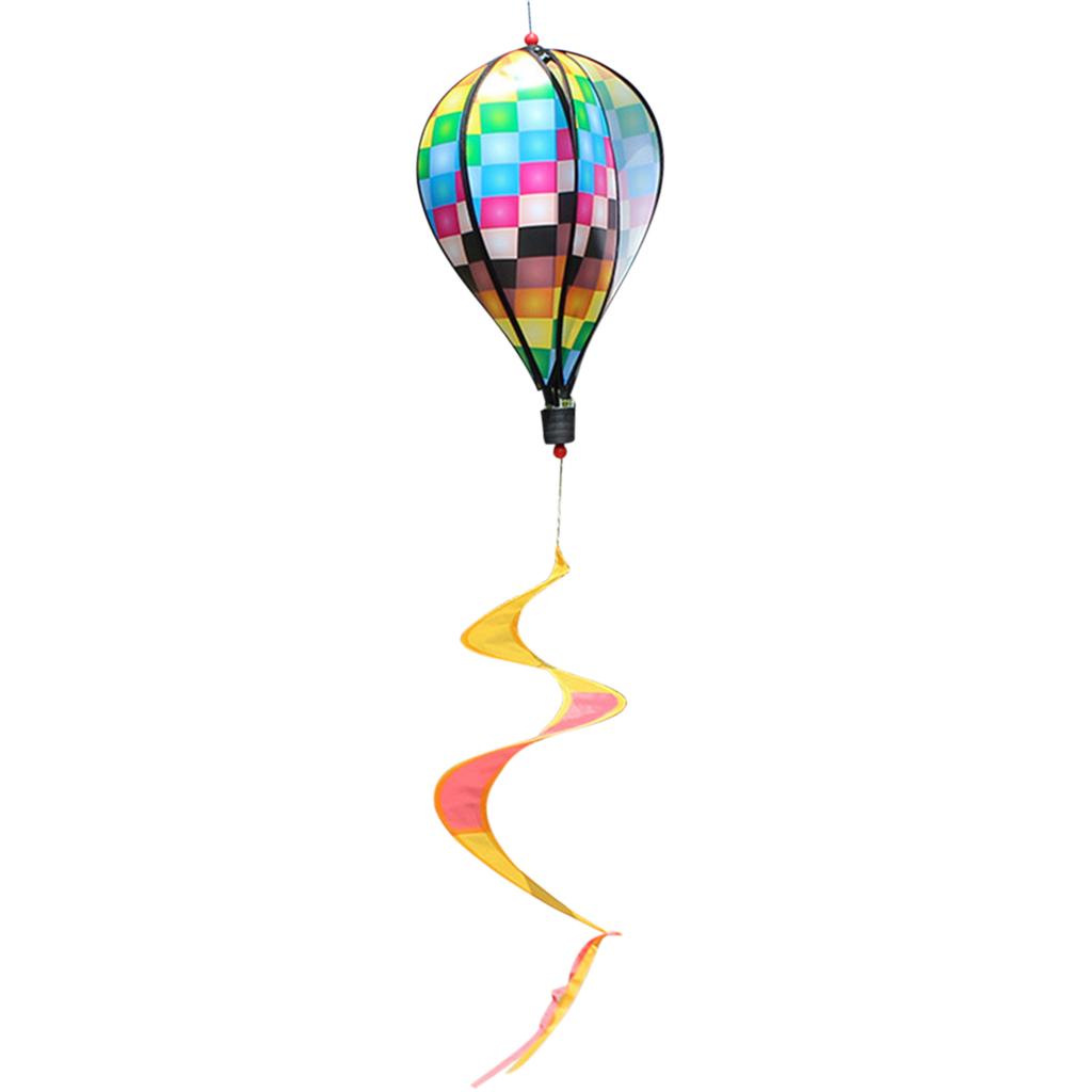 Hot Air Balloon Wind Spinner Rainbow Hanging Wind Twister Garden Outdoor Decor Child Gift Festival Celebration Hot Air Balloon