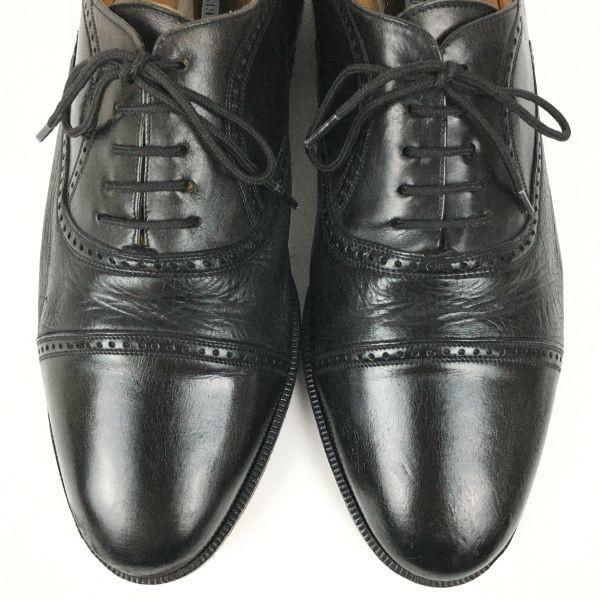 Made In Spain Vintage Mezlan Cap Toe Business Shoes Black Size 9.5M 27.027.5(USED)