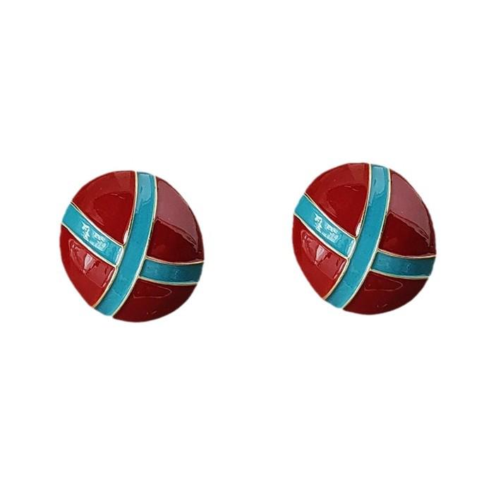Chinese-Inspired Elegant 925 Silver Stud Earrings with Exaggerated Design