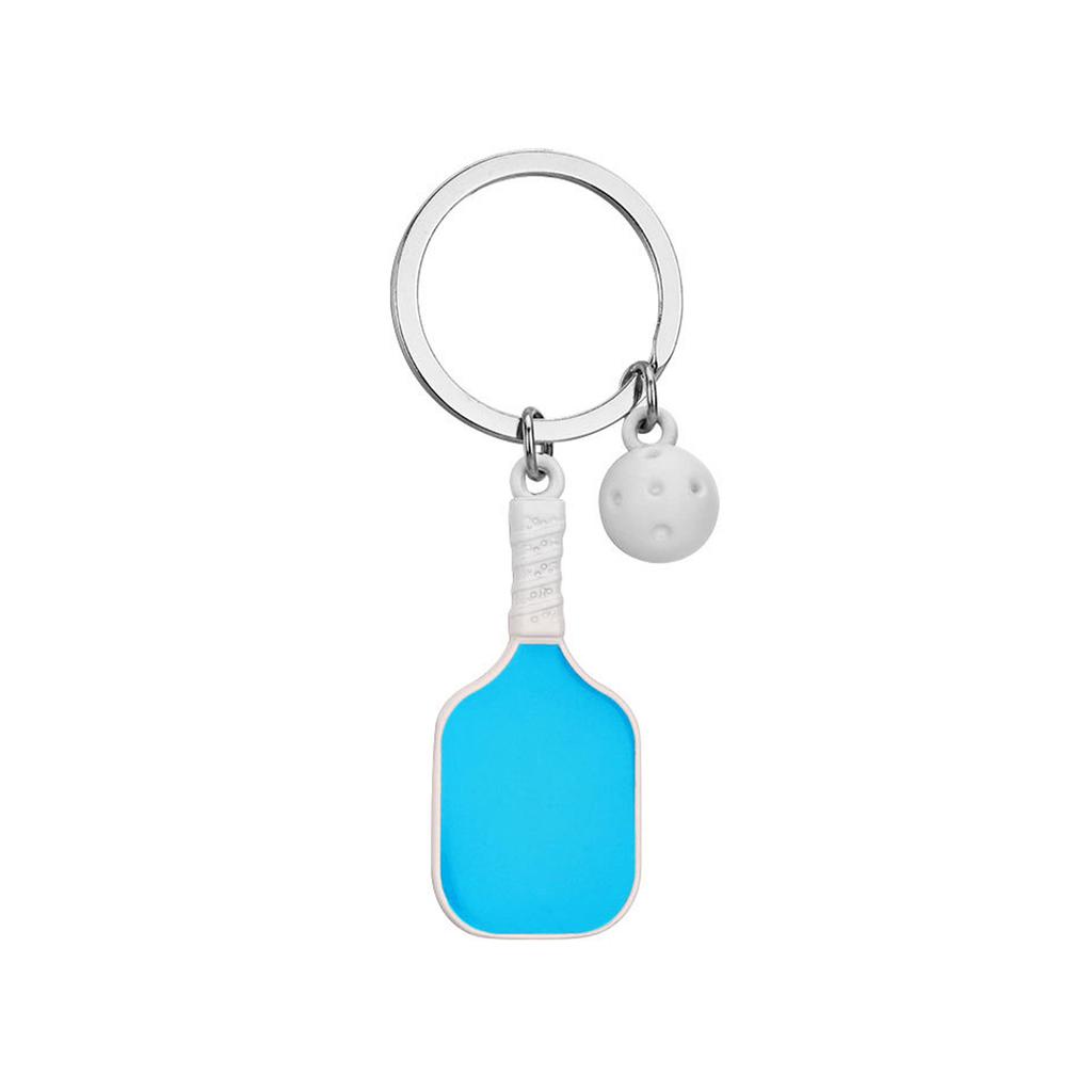 Sturdy Zinc Alloy Pickleball Paddle Keychain Sports Inspired Design Lightweight and Portable for Keys or Bags Perfect Gift Item