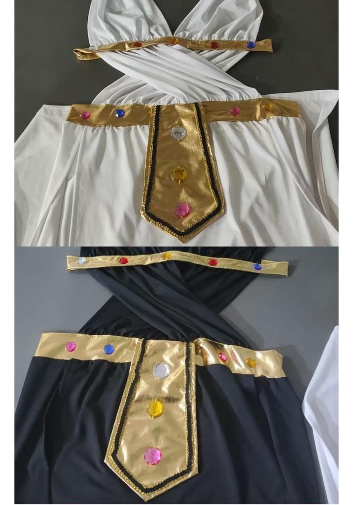 Athena Costume: Greek Goddess Halloween Outfit - S-XXL, Ancient Egyptian Mythology Queen, Party & COS Stage Wear
