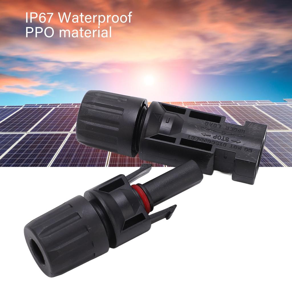 12PCS Solar Photovoltaic Connector IP67 Copper Tinned Pins Male Female Connector Kit for Industry