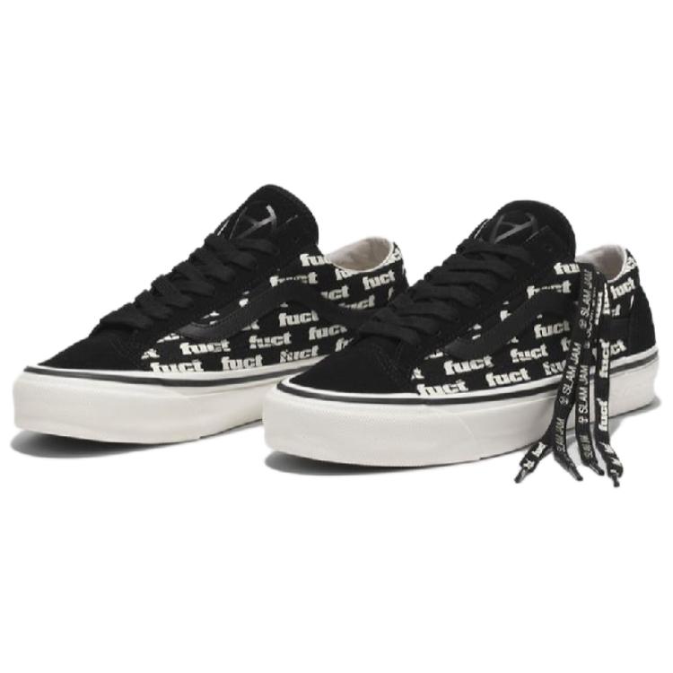 Vans Fuct X Slam Jam X Authentic Og Style 36 Low Top Skate Shoes Unisex Sneakers Black VN000NBKT501