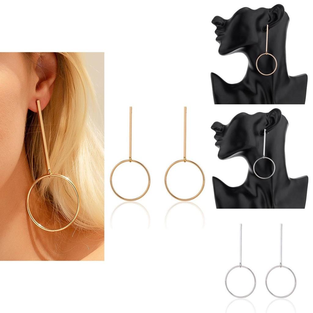 Stylish And Trendy Geometric Alloy Earrings Minimalist Metal Circle Hoops For Fall 2021