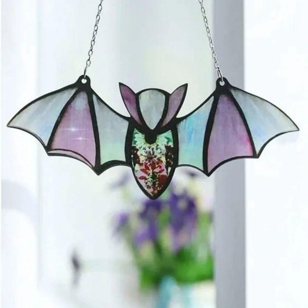 Bat Shaped Halloween Bat Pendant Wall Art Wall Hanging Bat Halloween Acrylic Bat  Party Festival