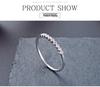 925 Sterling Silver Diamond Zircon Women's Minimalist Luxury Ring – Stackable for Index or Pinky Finger.