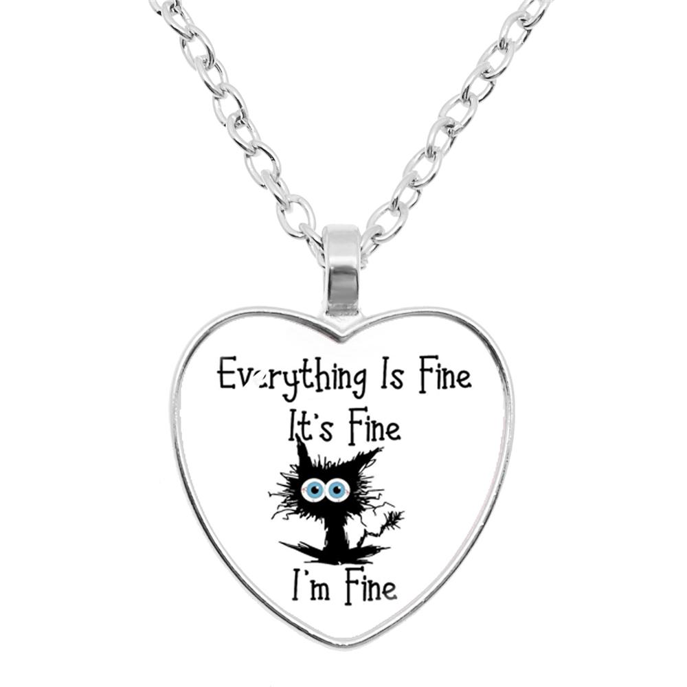 Gepersonaliseerde Kitten Kat Hart Hanger Ketting Dier Vorm Kunst Foto Glas Cabochon Sieraden Kinderen En Vrouwen