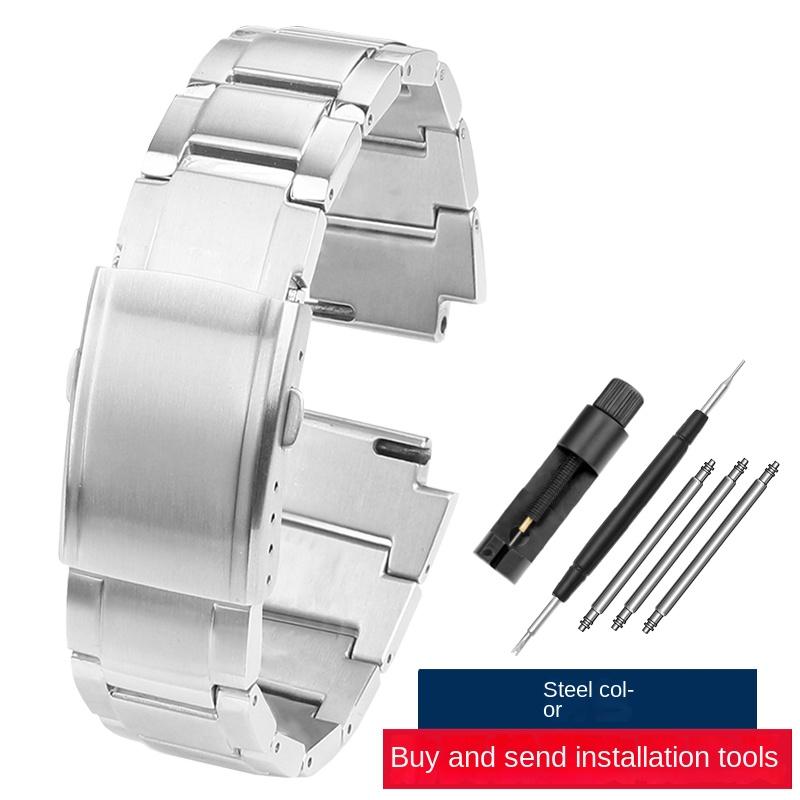 For Casio G-SHOCK GST-B200 strap gstb200 Solid stainless steel 24x16mm watchband Quick release metal Men's Wrist band bracelet
