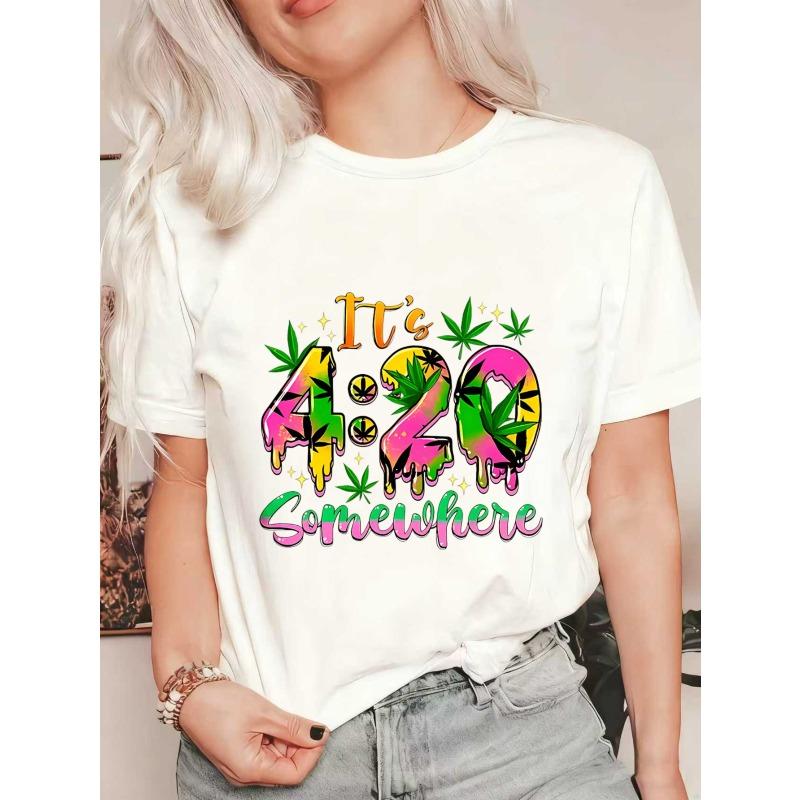 

Black Oversized T Shirt With Colorful 420 Drip Design And It S 420 Somewhere Text For Casual Wear And Party Outfits XXXL белый