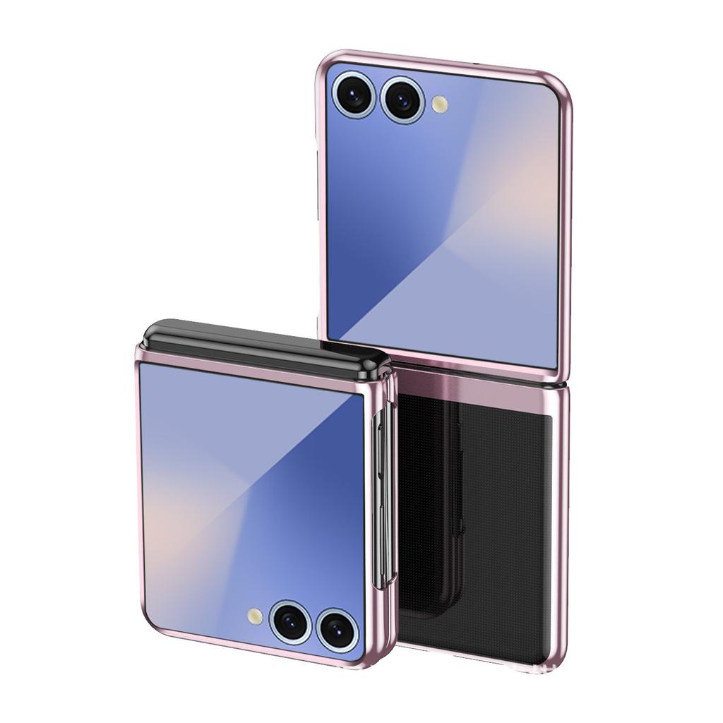 Applicable Samsung Z Flip1 Electroplating Transparent Folding Screen Phone Case Galaxy Zflip1/1/1/1 Case