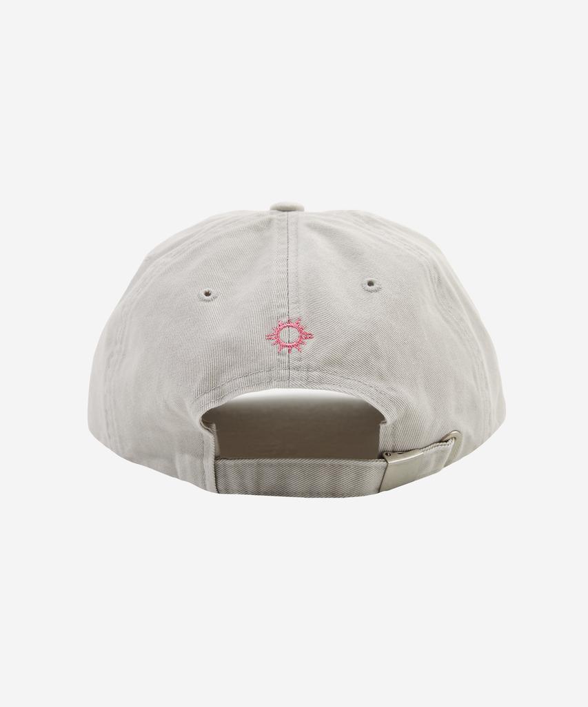 HELLO SUNRISE Dot Arch Logo Ball Cap_Warm Gray