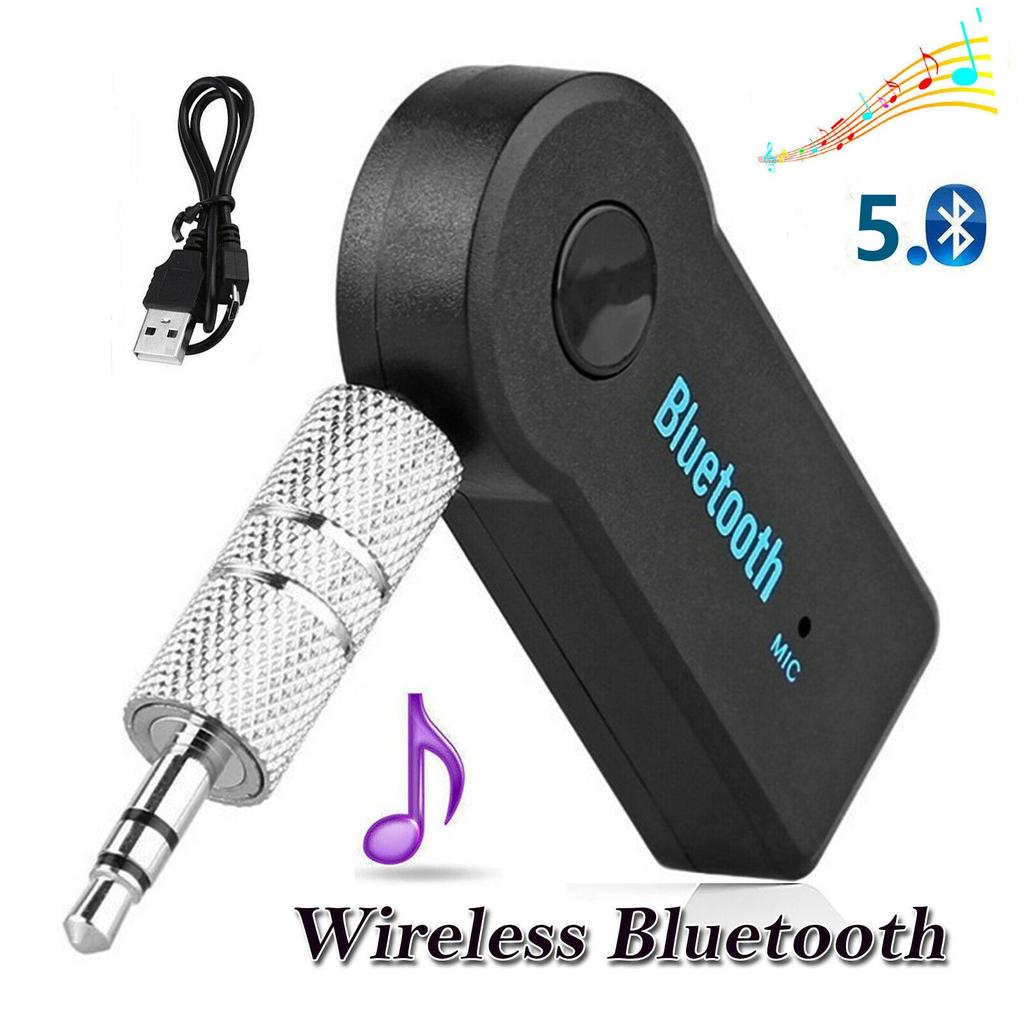 2 in 1 Wireless Bluetooth 5.0 Empfängeradapter 3,5 mm Klinke für Automusik Audio Aux A2dp Kopfhörerempfänger Freisprecheinrichtung