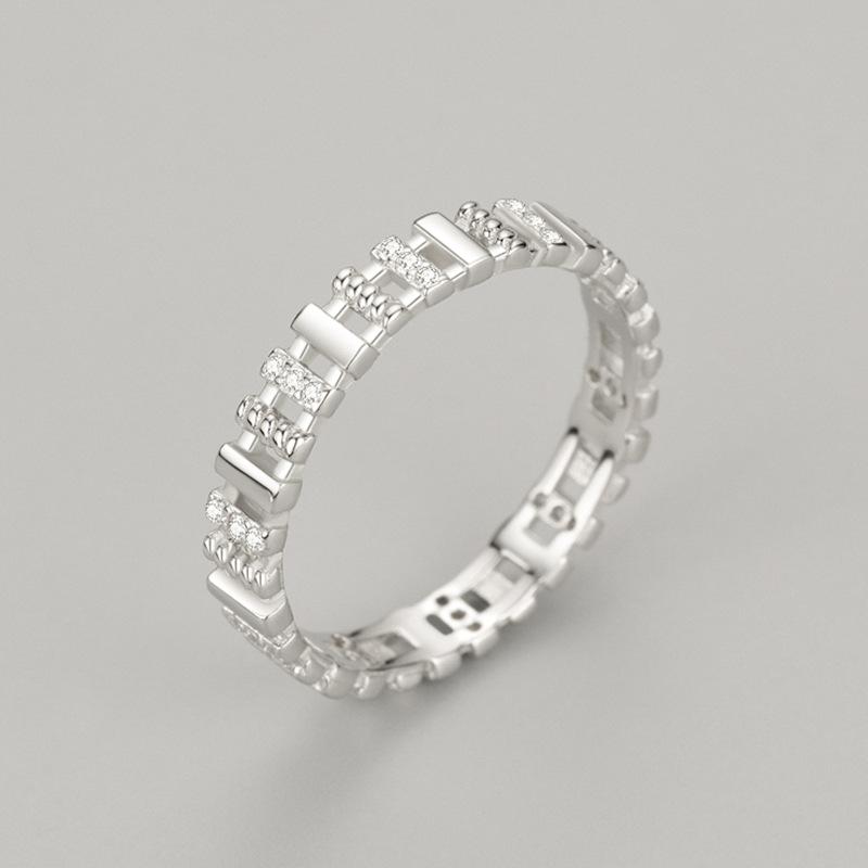 Tancise Classic 925 Sterling Silver Zircon Ring Ladies Jewelry Promesse de mariage Cadeau de fête