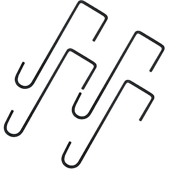 4 PCS Heavy Duty Black Plant Hangers Garden Hooks Fence Hook Hanger Perfect for Hanging Lights Bird Feeder Flower Basket Planters (4.3X 8 inch)