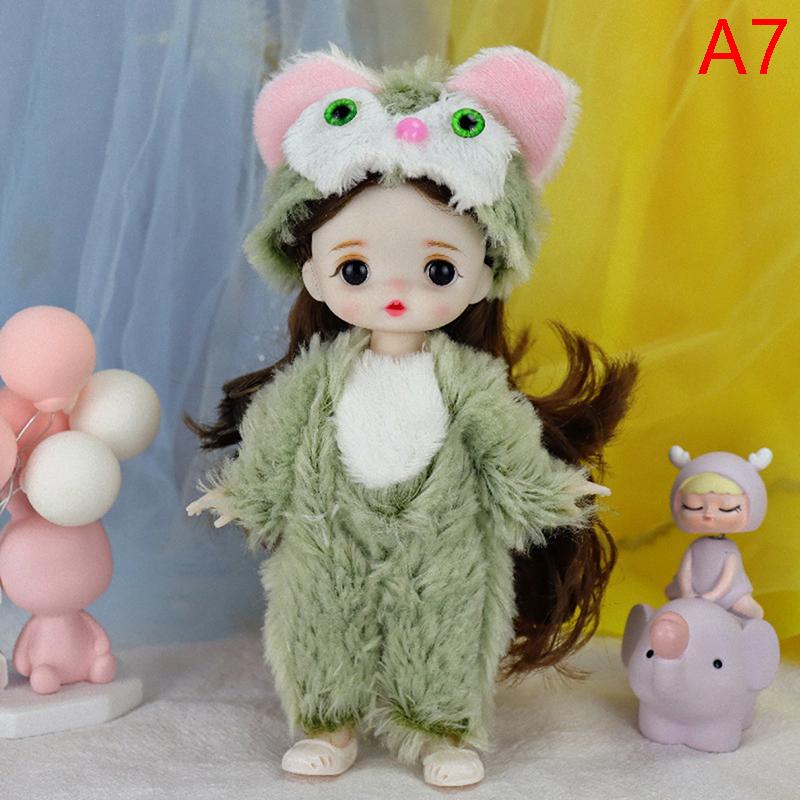 17cm Mini Puppe Bewegliche Gelenk mit Kleidung und Schuhe 3d Puppe Mädchen Spielzeug Geschenke