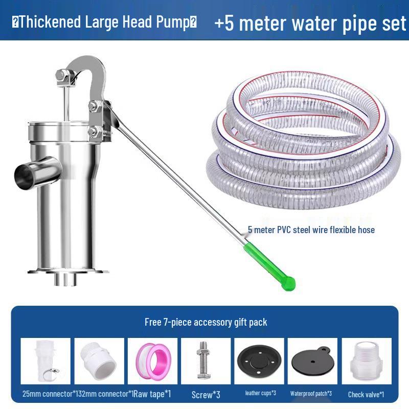 Landelijk Ouderwets Gietijzeren Handbediende Roestvrijstalen Putpomp