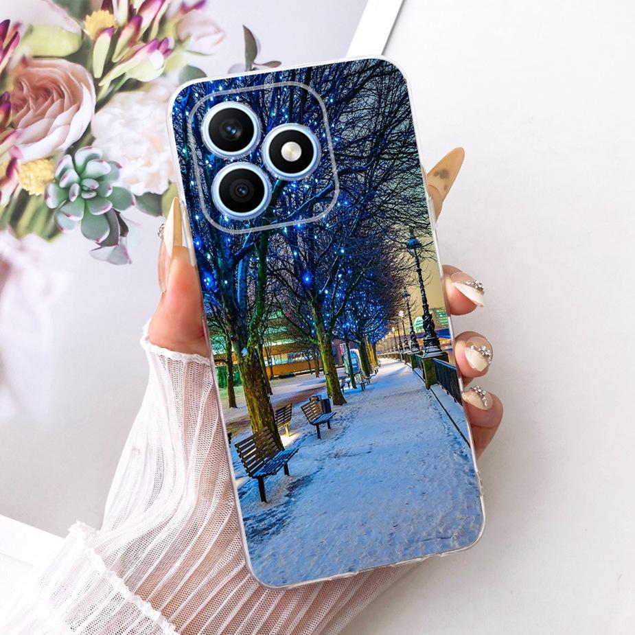 For Honor X8d 4G Case Beautiful Girl Peacock Painted Cover Soft Silicone Phone Case For Honor X8d X 8d HonorX8d 4G Fundas Bumper