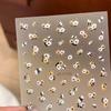 5D small fresh pastoral flower manicure sticker ins decorative nail sticker 3D three-dimensional light and thin fit manicure sticker