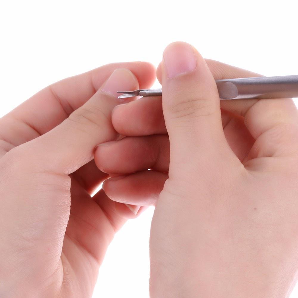 1pcs/2pcs Cuticle Pusher Dead Skin Remover Stainless Steel Manicure Tools Professional Cuticle Trimmer Nail Polish Peeler Scraper