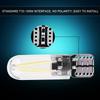 10st 12V W5W T10 194 Glas COB Filament LED Bil Läsning DRL Bagage LED-lampa Vitt Ljus